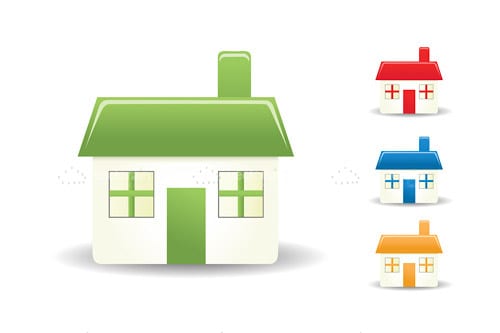 Colourful Home Icons 4 Pack